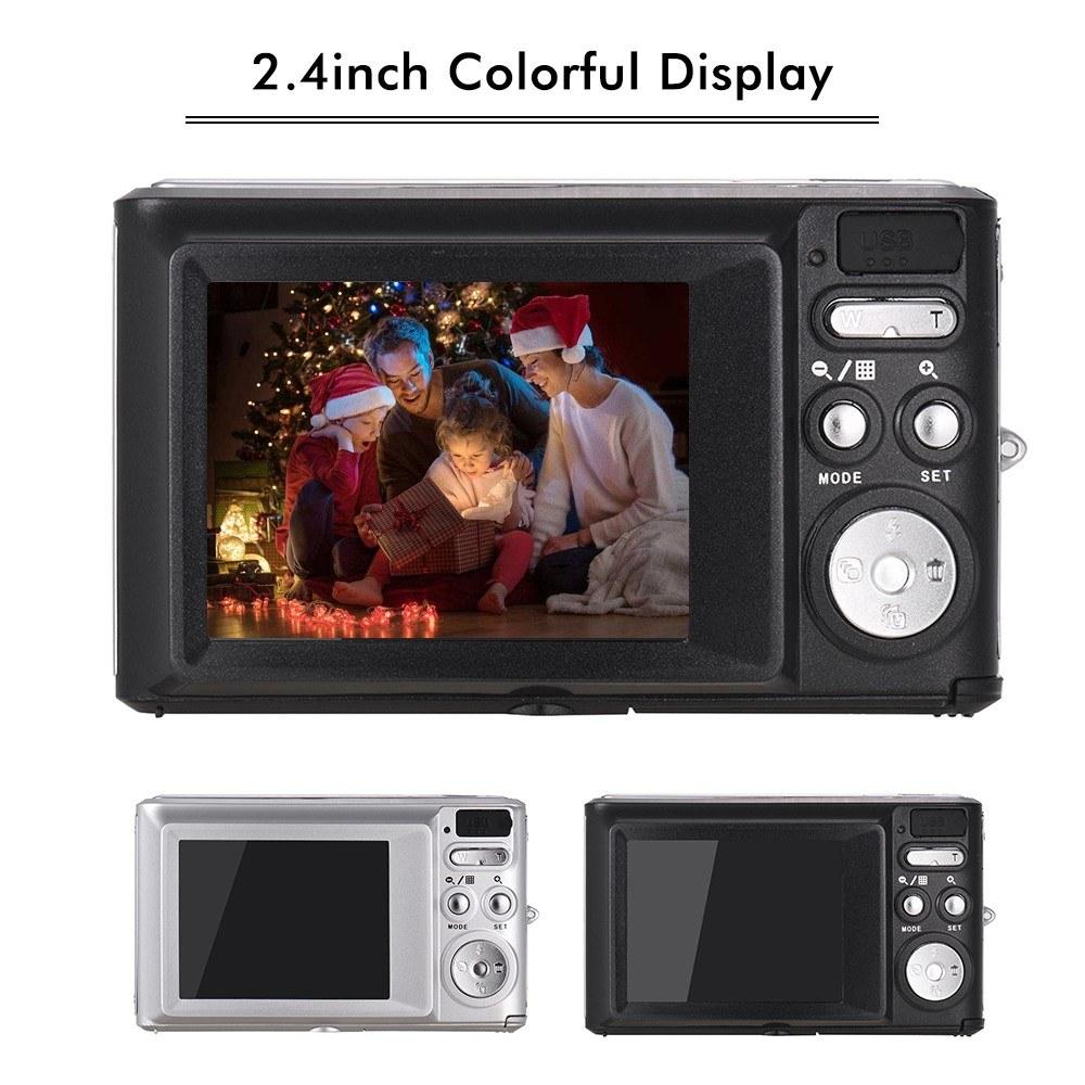 Andoer 20MP 1080P Digital Camera FHD Video Camcorder with 2pcs Rechargeable Batteries 8X Optical Zoom Anti-shake 2.4inch LCD Screen Kids Christmas Gift