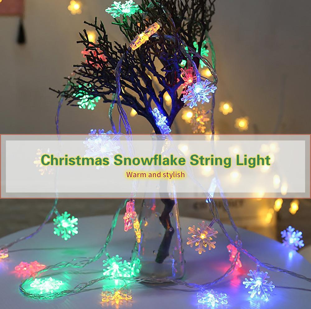 20 LEDs Christmas Snowflake String Light