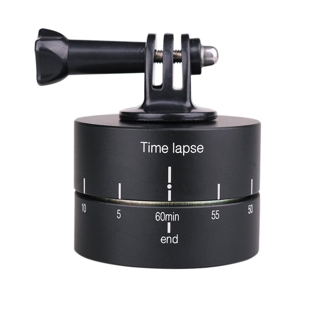 Compatible with GoPro Photography 360 Degree Tripod Head Timer Rotate Time Delay Aluminum Mini Cradle for GOPRO/OSMO ACTION Gimbal Head Filming