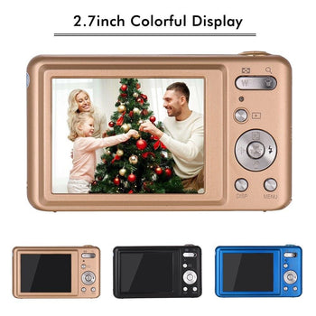 Andoer 20MP 720P HD Digital Camera Video Camcorder with 2pcs Rechargeable Batteries 8X Optical & 4X Digital Zoom Anti-shake 2.7inch LCD Screen Kids Christmas Gift