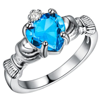 Platinum 925 Sterling Silver Jewelry New Jewelry Ring Wish Best Buy Europe and America Heart Shape Jewelry