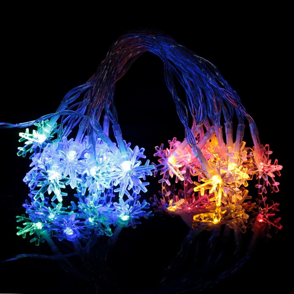 20 LEDs Christmas Snowflake String Light