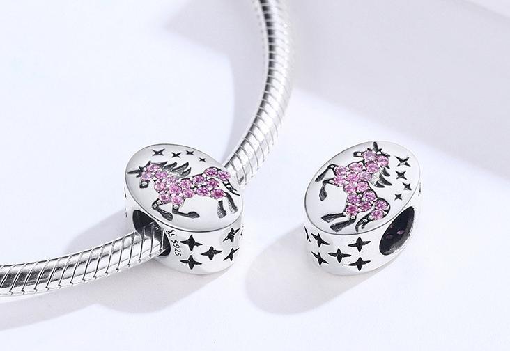 Unicorn 925 Sterling Silver Loose Beads