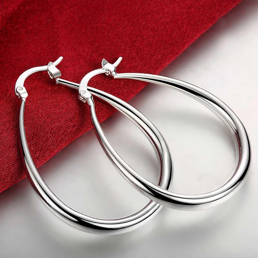 Three-Dimensional U-Shaped Earrings Fashion Drop Silver Earrings