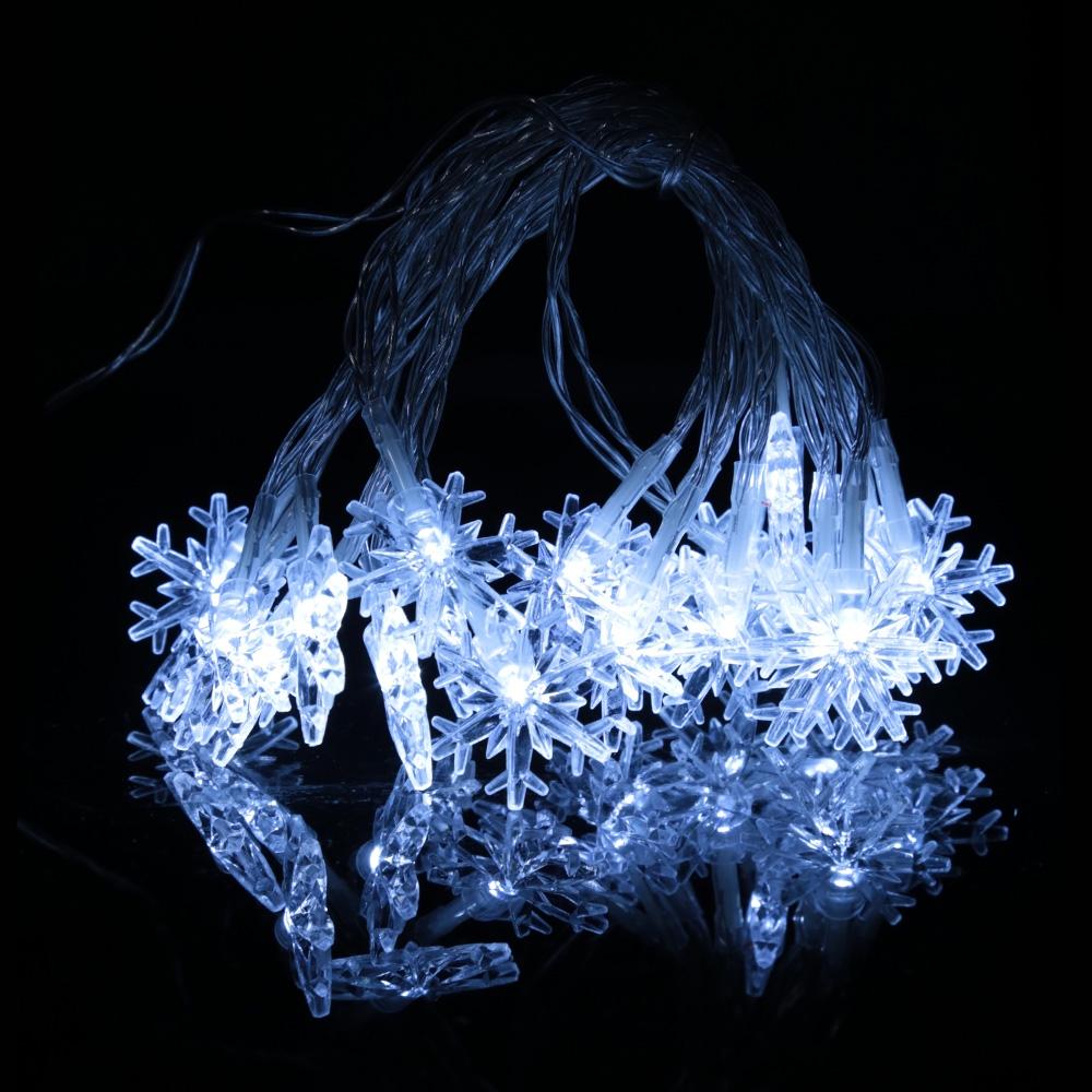 20 LEDs Christmas Snowflake String Light