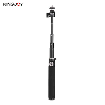 KINGJOY H100D-63 Extendable Selfie Stick Extension Pole Rod Aluminum Alloy with 1/4" Screw for DJI OSMO Handheld Stabilizer for Gopro Hero5 4 3 3+ Action Camera