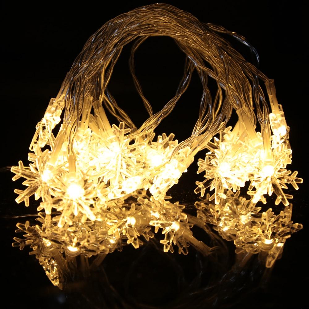 20 LEDs Christmas Snowflake String Light