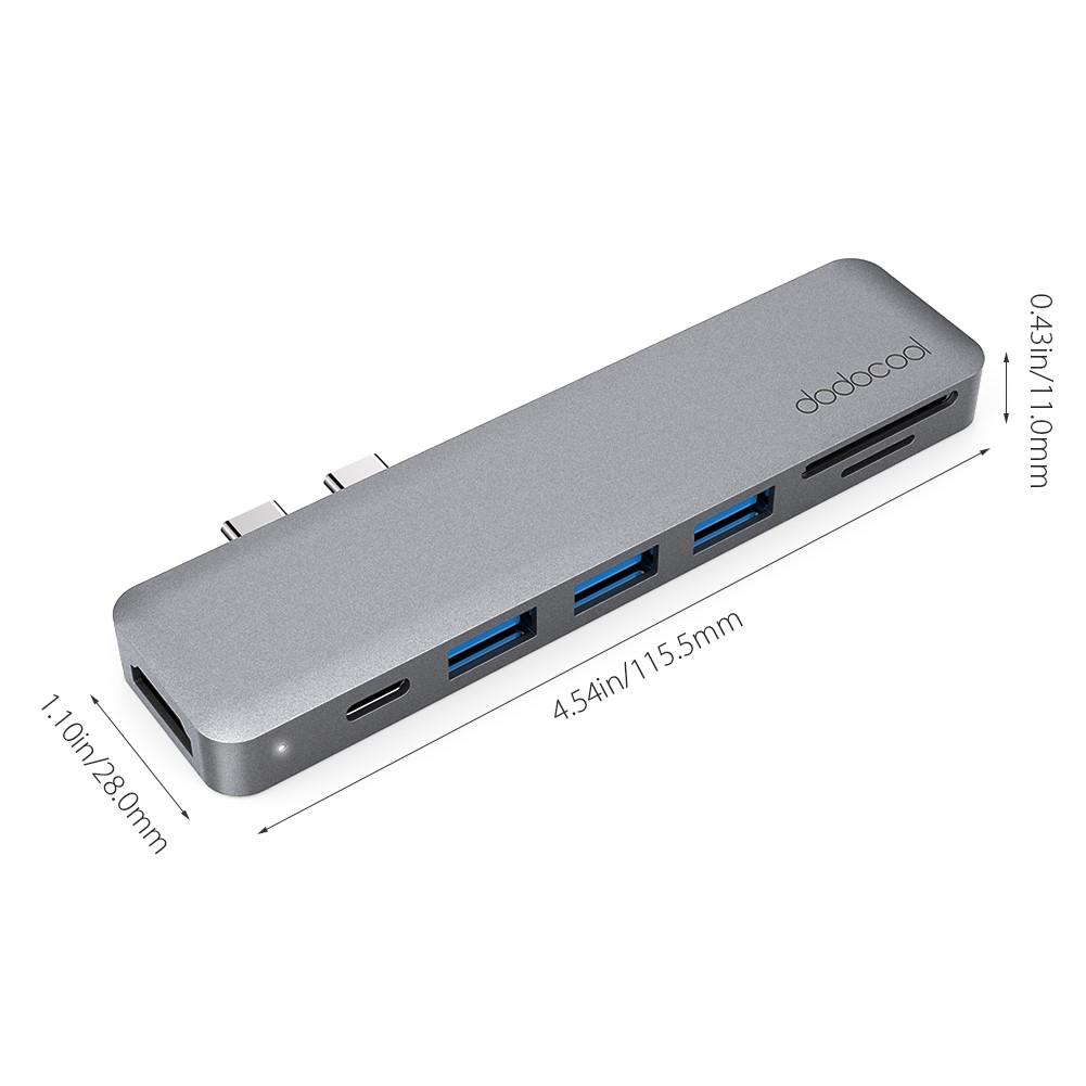 dodocool Aluminum Alloy 7-in-1 Multiport Hub for MacBook Pro 13.3-inch / MacBook Pro 15.4-inch