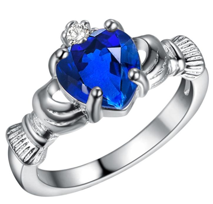 Platinum 925 Sterling Silver Jewelry New Jewelry Ring Wish Best Buy Europe and America Heart Shape Jewelry