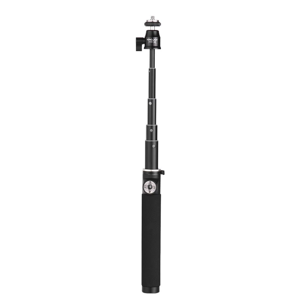 KINGJOY H100D-63 Extendable Selfie Stick Extension Pole Rod Aluminum Alloy with 1/4" Screw for DJI OSMO Handheld Stabilizer for Gopro Hero5 4 3 3+ Action Camera