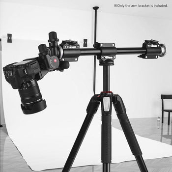 Adjustable Aluminiun Alloy Tripod Boom Horizontal Camera Mount Extension Arm with 3/8 Inch Screw for Overhead Product Photography for Ballhead Cameras