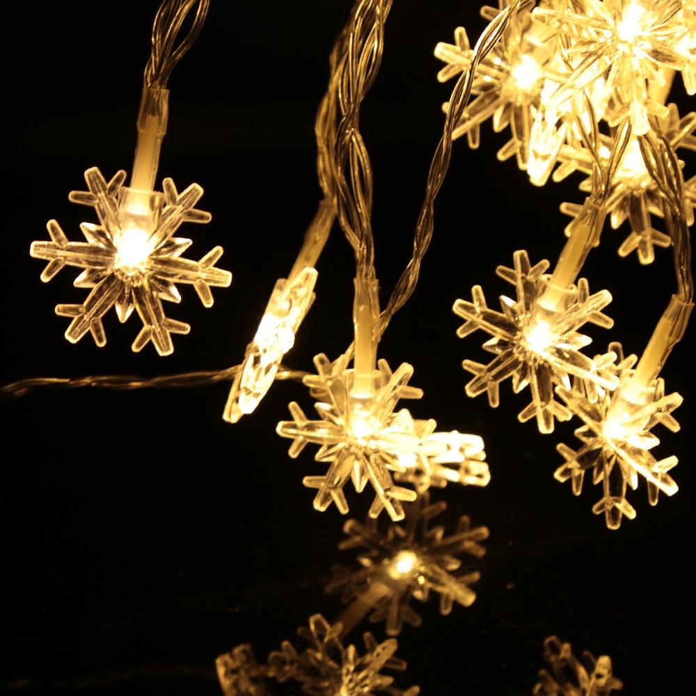 20 LEDs Christmas Snowflake String Light